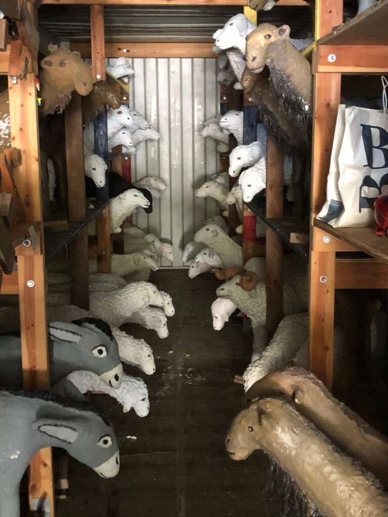 animal figures in storage